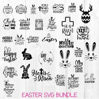 Download Easter Svg Bundle Bunny Svg Cut File Happy Easter Yall Svg