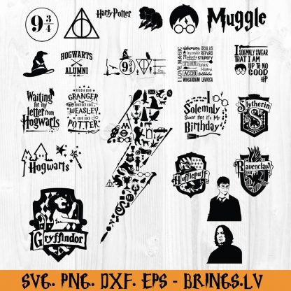 HARRY POTTER SVG BUNDLE, HARRY POTTER PNG, HARRY SVG