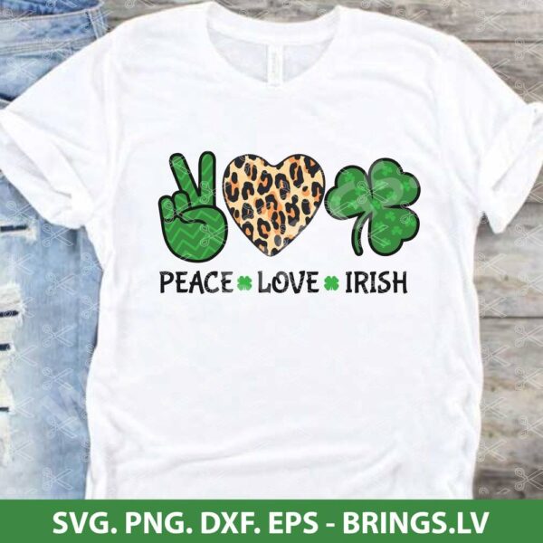 Peace Love St.Patrick Day SVG