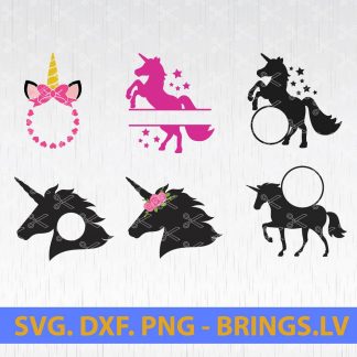 Download Unicorn Monogram Svg Unicorn Svg Unicorn Clip Art Png Dxf