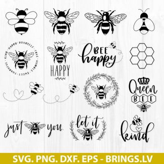 Download Bee Svg Bundle Bee Happy Svg Bee Kind Svg Bee Sayings Svg