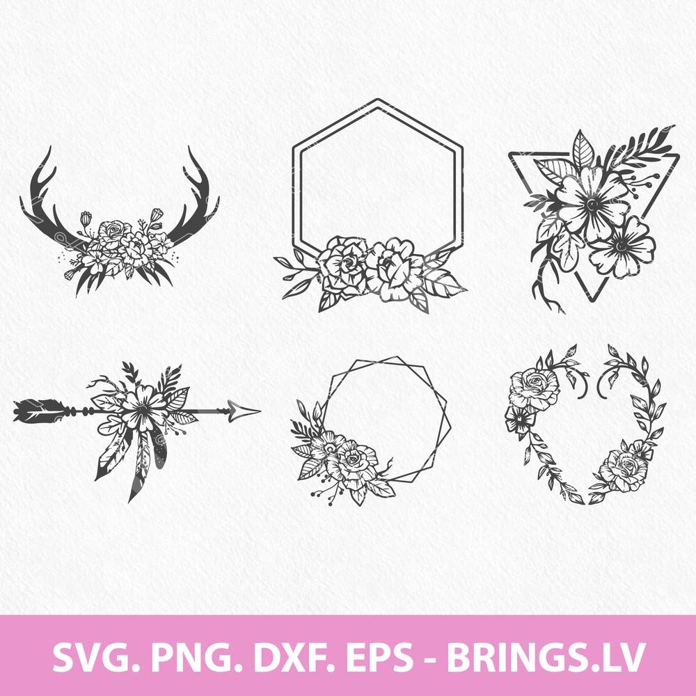 Free Free 131 Svg Flower Wreath Free SVG PNG EPS DXF File