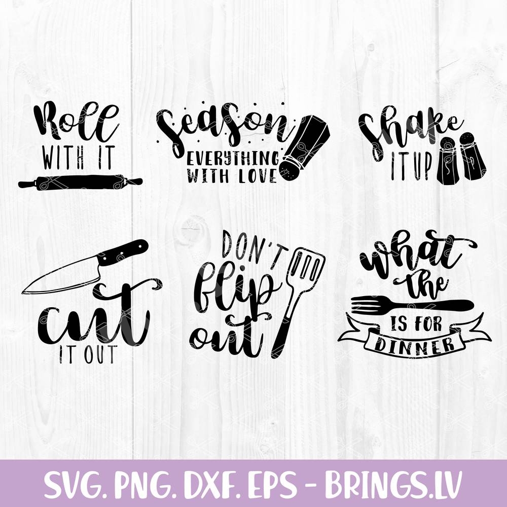 Kitchen Towel SVG Bundle Files For Cricut And Silhouette