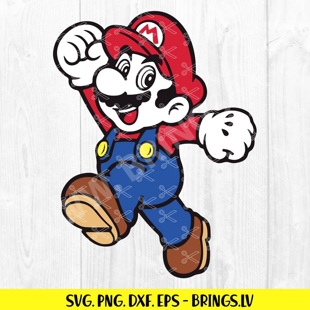 Png Dxf Cut Files For Silhouette Eps Super Mario Svg Super Birthday Boy
