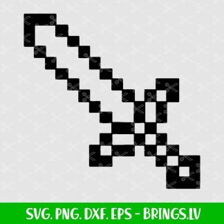 FREE Minecraft Sword SVG
