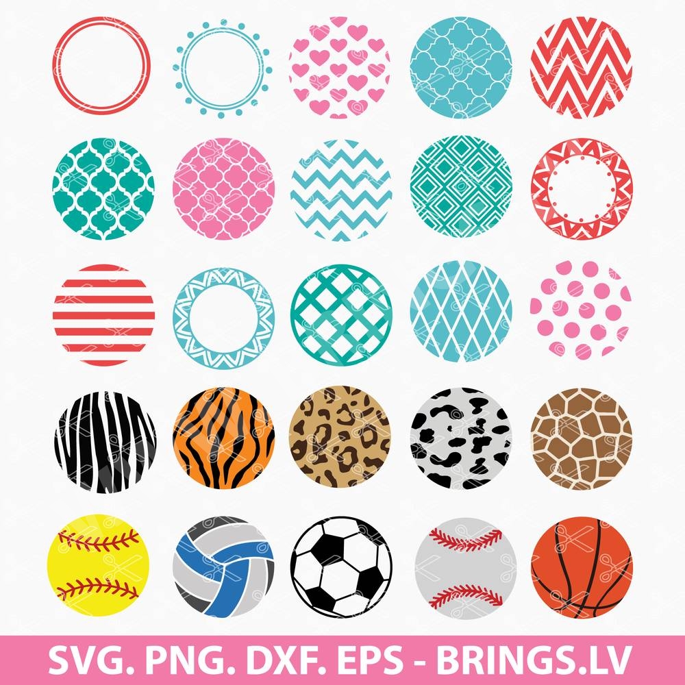 Keychain Patterns Svg Circle Frame Svg Round Pattern Svg