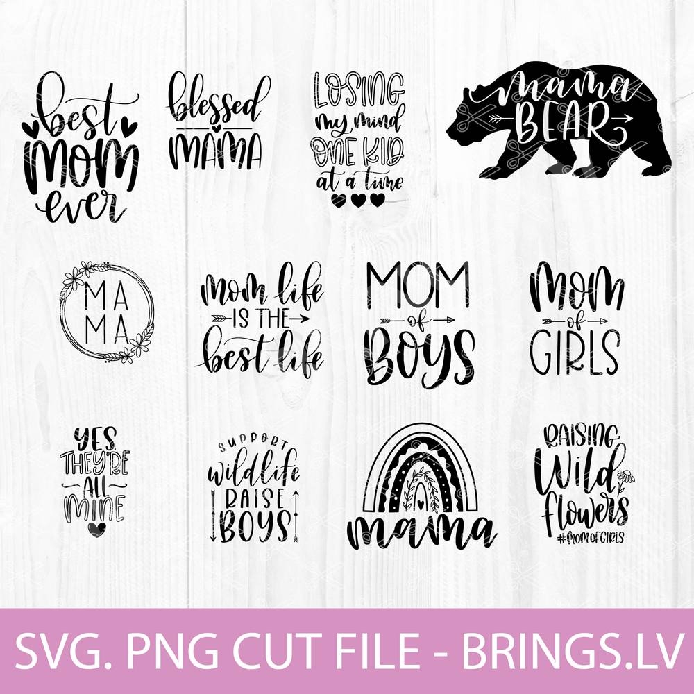 Mom Quote svg Wife Mom Boss svg dxf Mom svg Mom Life svg Momlife svg Mama Cross svg png instant download Blessed Mama SVG Mama SVG