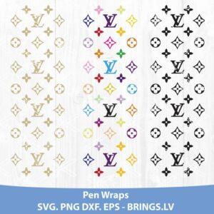 Louis Vuitton Pen Wraps SVG File
