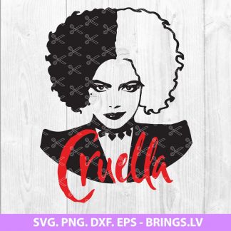 Cruella Svg Png Dxf Eps Cut Files Cricut Silhouette