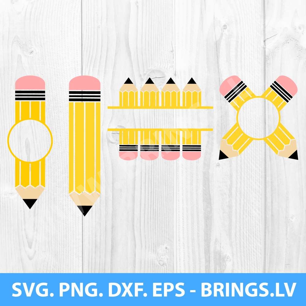 Pencil Clipart Pencil Files for Cricut Png Dxf Svg Pencil SVG Pencil Cut Files For Silhouette Pencil #5 SVG Eps School Supplies SVG