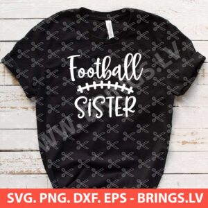 Football sister svg