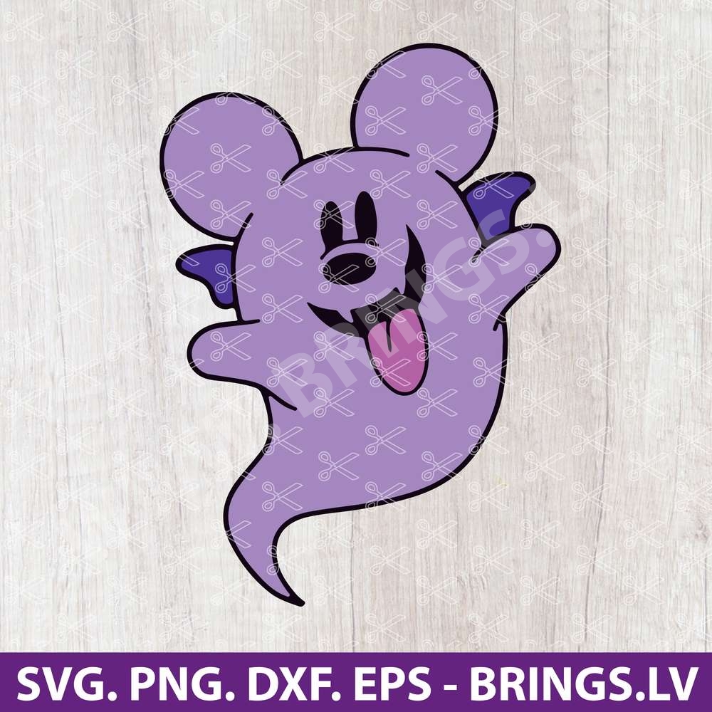 Mickey Mouse Boo Ghost Halloween SVG