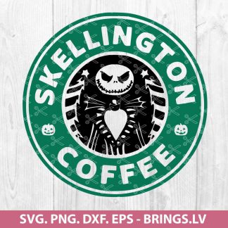 Skellington Coffee Nightmare before Christmas StarBucks Disney Svg