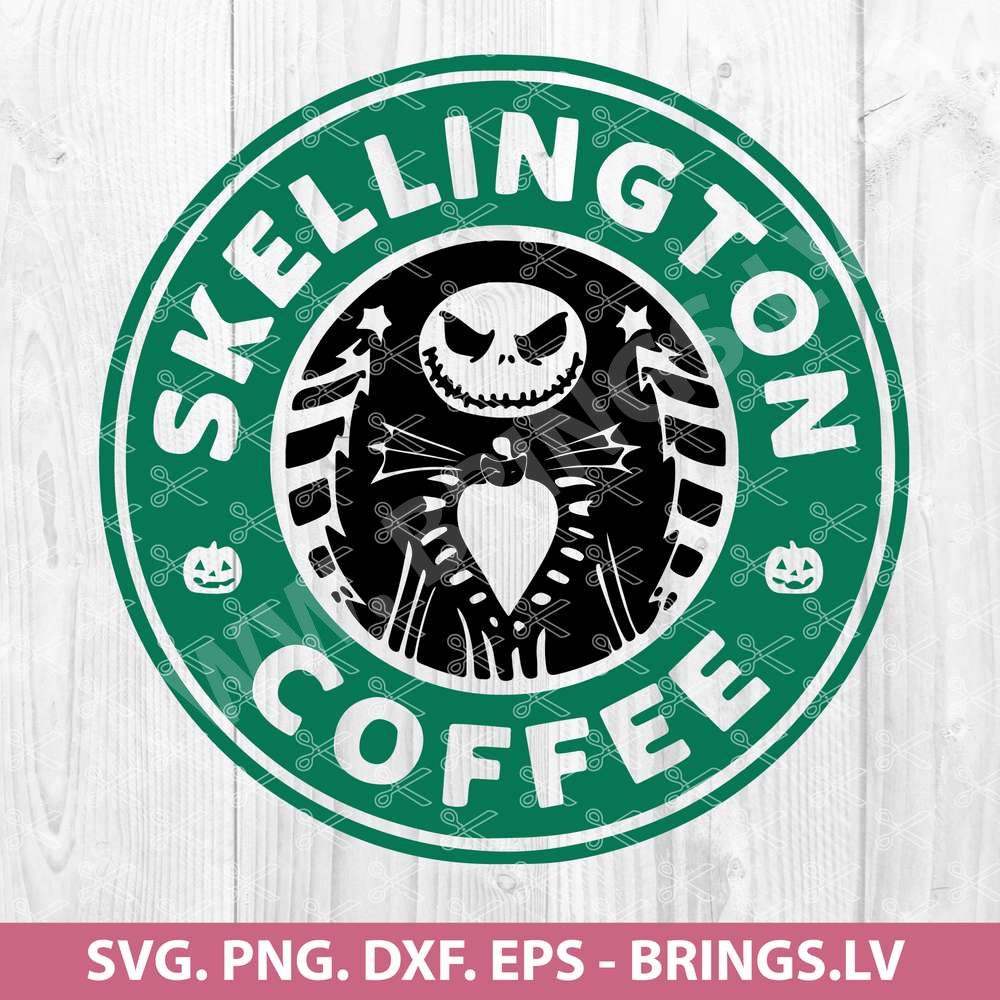 Skellington Coffee Nightmare before Christmas StarBucks Disney Svg
