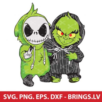 Jack Skellington and Grinch SVG, Grinch svg, Jack Skellington svg, The ...