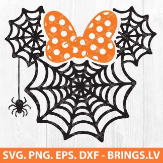 Minnie mouse spider web svg