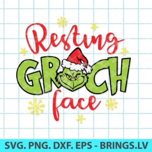 Resting Grinch Face SVG