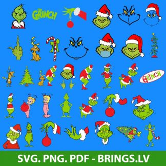 Grinch SVG, Grinch face svg, Christmas svg, Grinch hand svg, Grinch ...