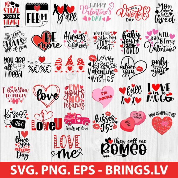 Valentine svg bundle, Happy valentine svg, Love Svg
