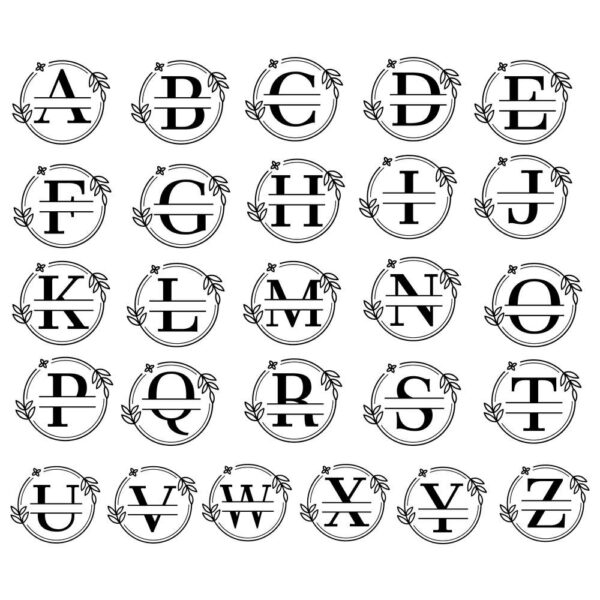 Monogram-Alphabet-SVG