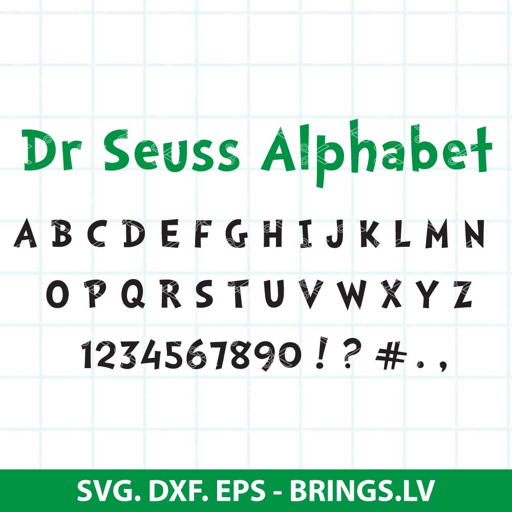 Dr Seuss Alphabet SVG