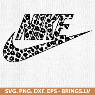 Nike Leopard Print Logo SVG | Nike Logo SVG | Leopard print Nike Logo