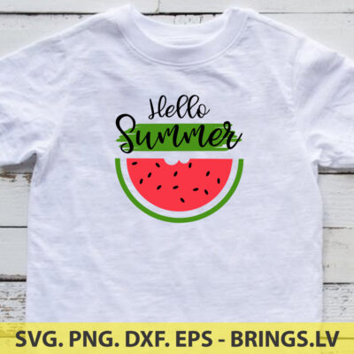 Hello Summer Watermelon SVG