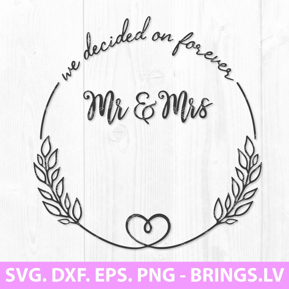 Mr and Mrs Monogram SVG