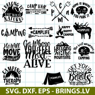 Camping Svg Bundle, Camp Life Svg, Campfire Svg, Vacation Svg