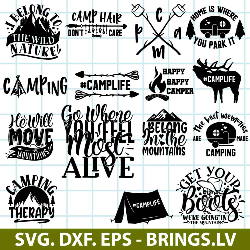 Camping Life SVG Cricut Svg Silhouette Cut File Family Trip Svg Girls Trip Svg Campsite Svg Camping Shirt Svg Fishing Trip Svg