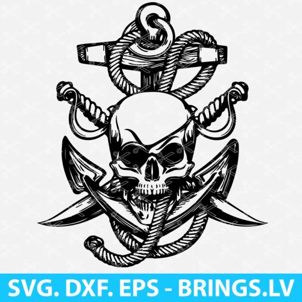 Pirate & Anchors SVG
