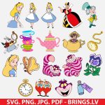 Alice in Wonderland SVG, Alice in Wonderland Cut File, Alice Vector, Alice in Wonderland Clip Art, Alice Svg, JPG, PNG, PDF, EPS, for Cricut