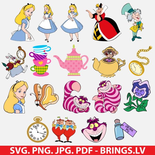 Alice in Wonderland SVG