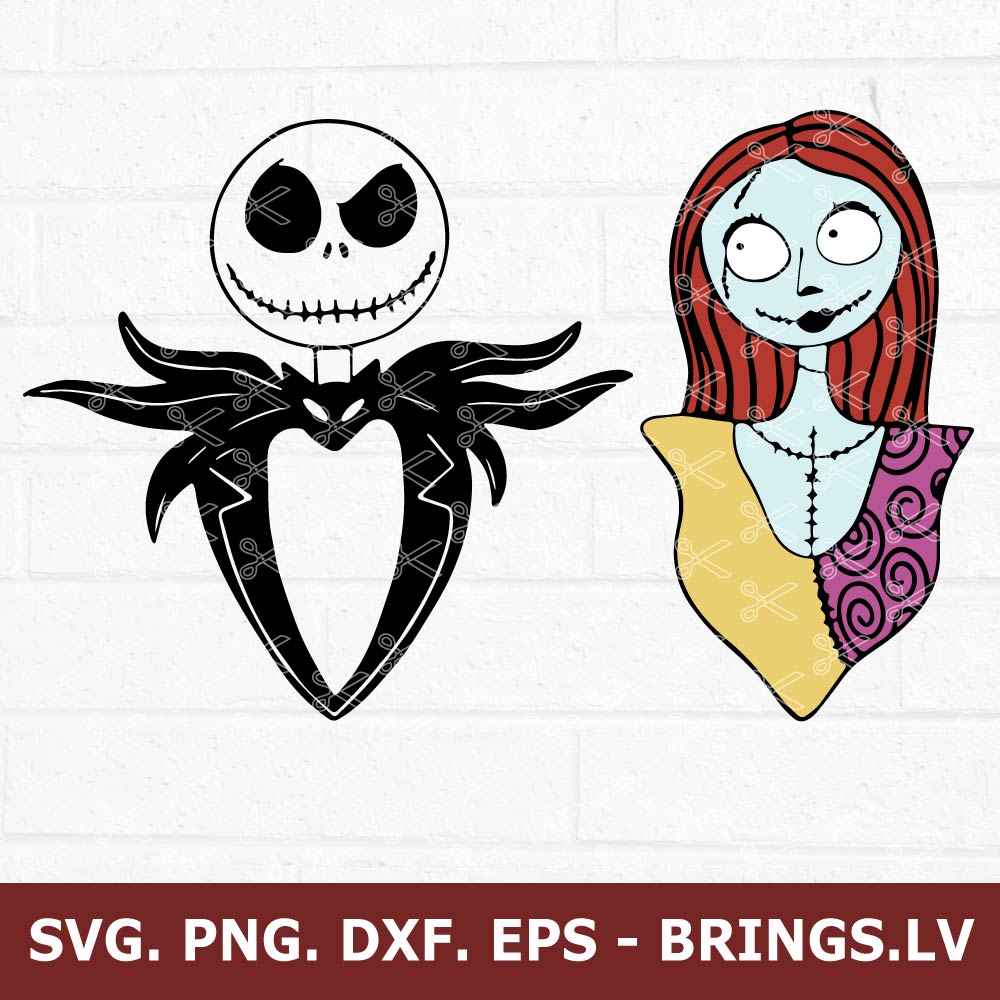 Jack And Sally Nightmare Before Christmas SVG Halloween SVG PNG 