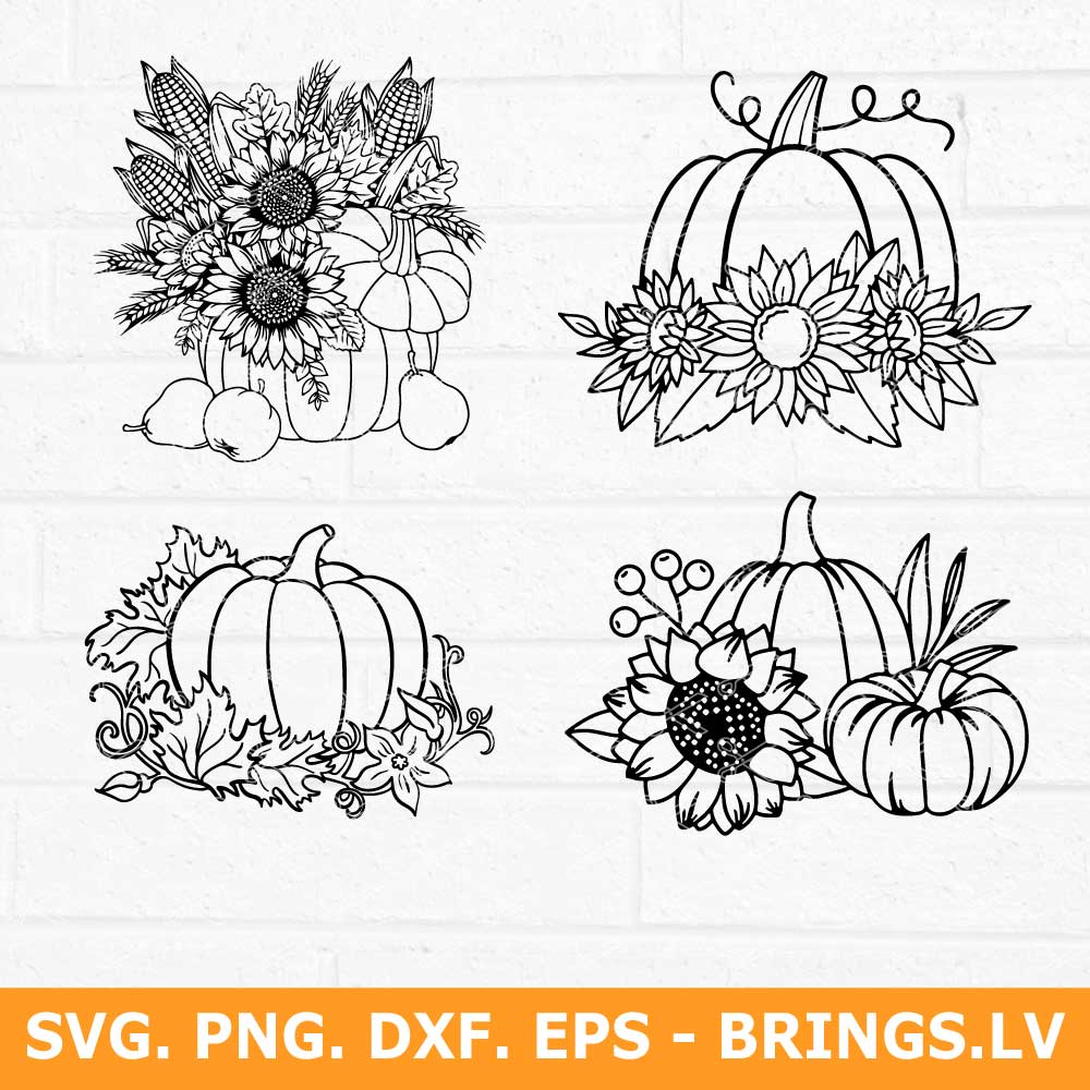 Pumpkin-sunflower-SVG