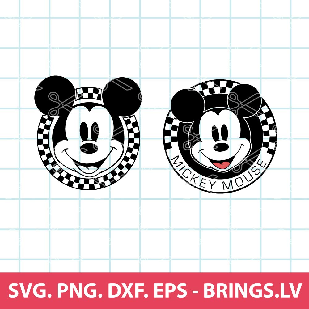 Checkered Mickey SVG