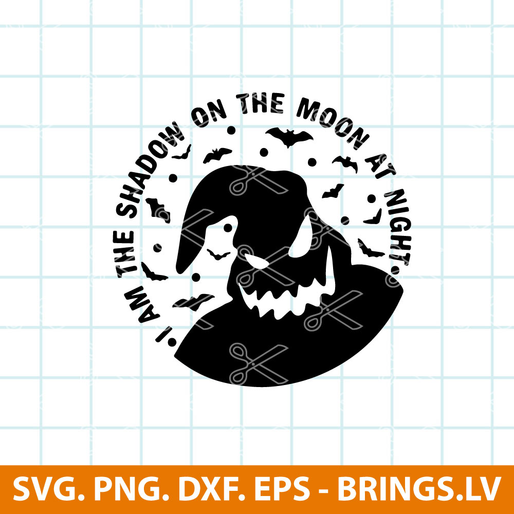 AM THE SHADOW ON THE MOON AT NIGHT OOGIE BOOGIE HALLOWEEN SVG