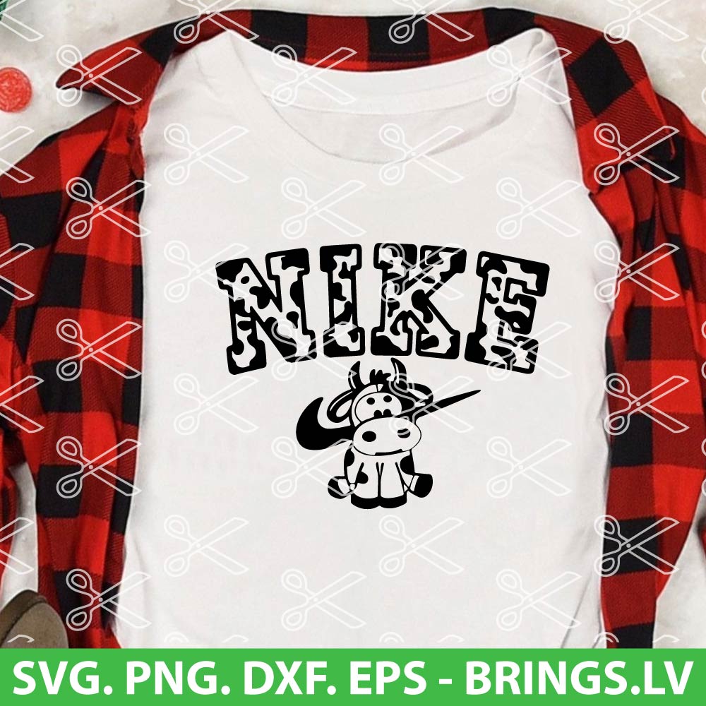 Nike Cow SVG PNG EPS DXF Cutting Files For Cricut