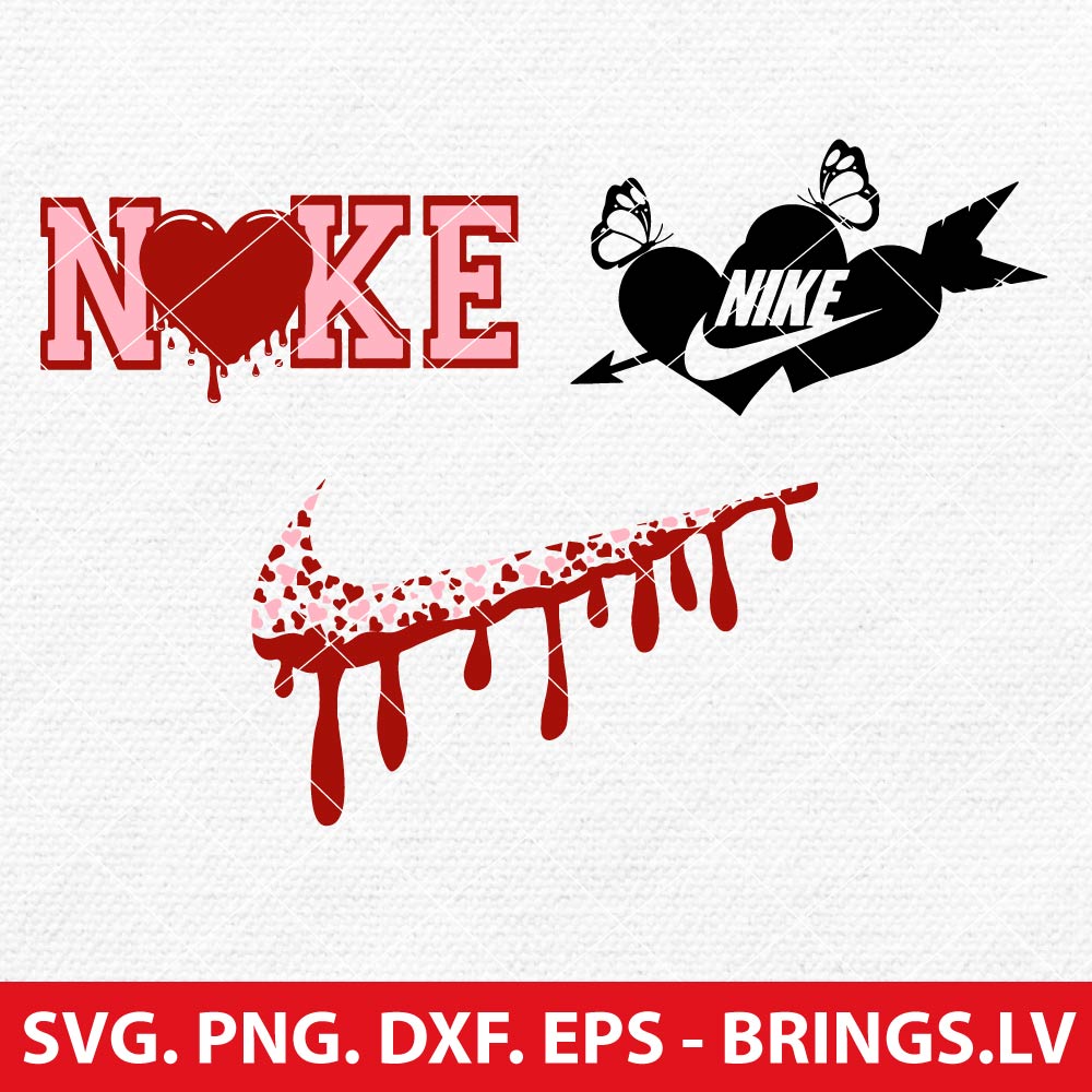 Nike Valentine's Day SVG | Nike Heart SVG | Nike Love SVG | PNG | DXF