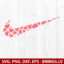 Nike Heart Swoosh SVG, Valentines Swoosh SVG, Nike Love SVG