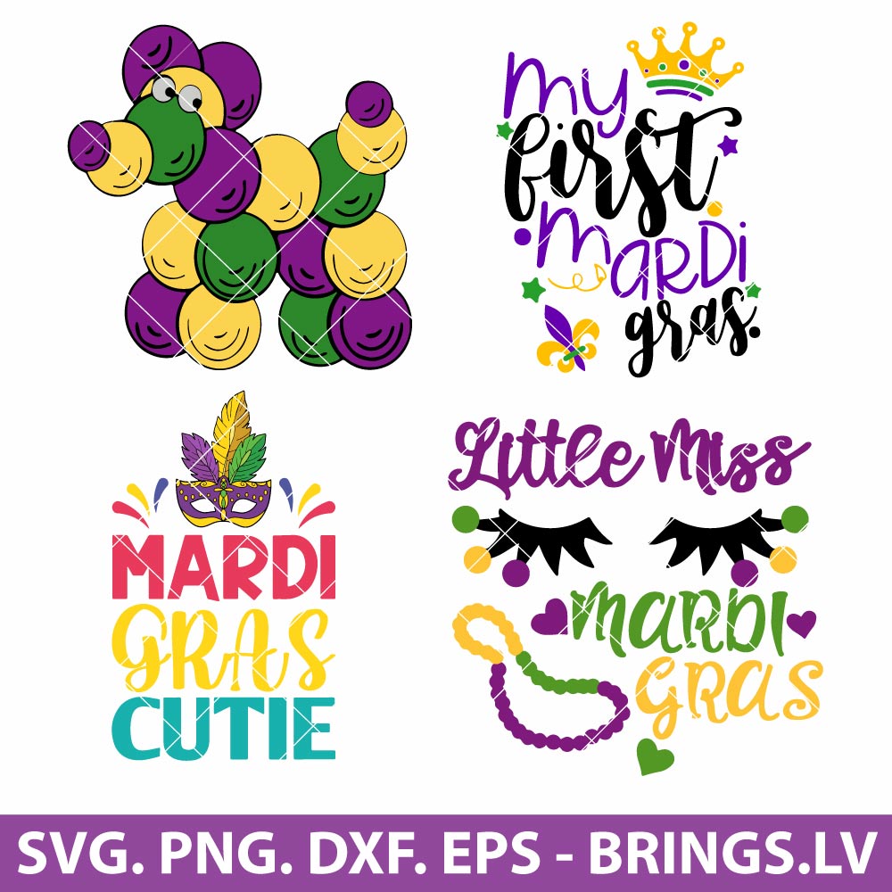 Mardi Gras Cutie SVG