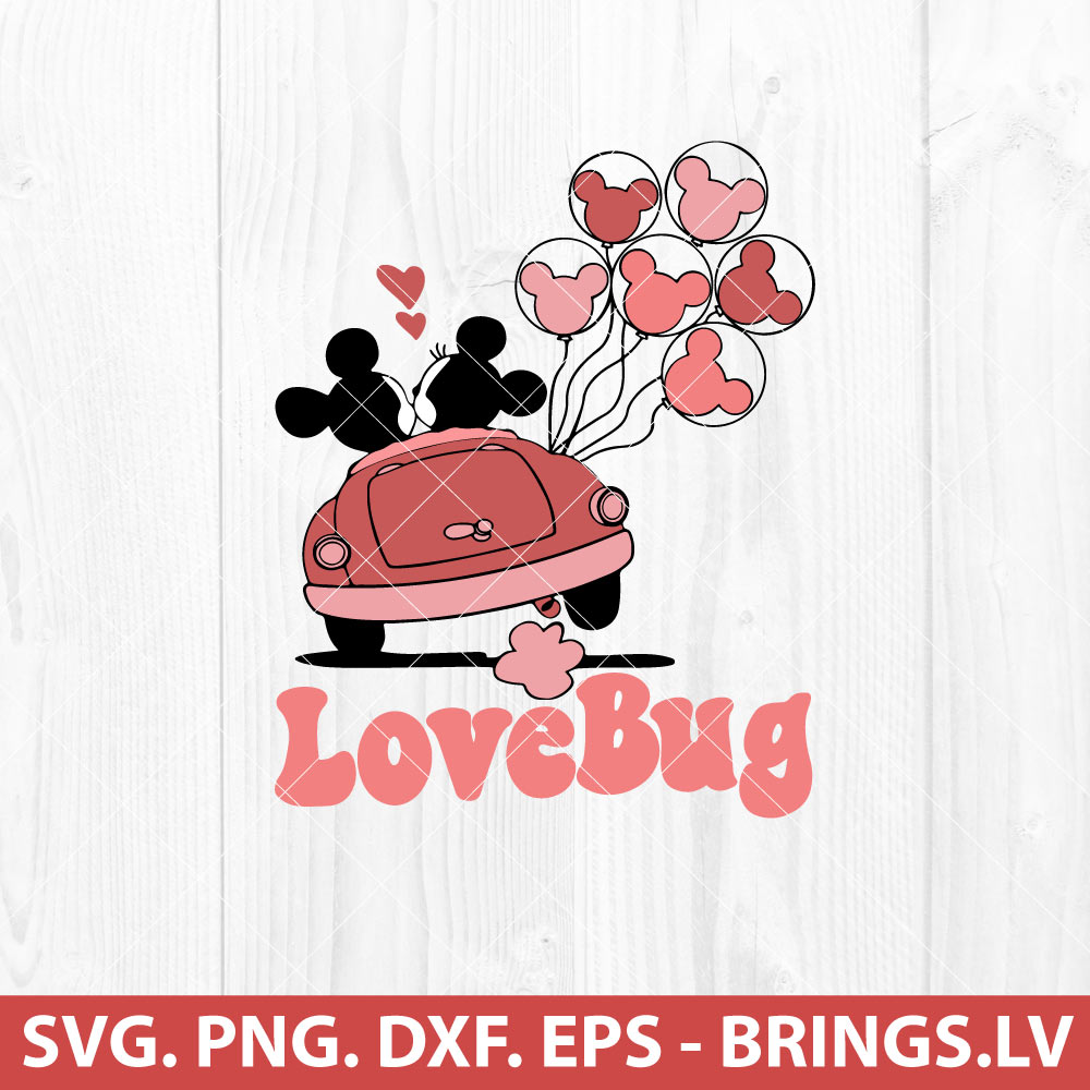 Mickey and Minnie Lovebug SVG