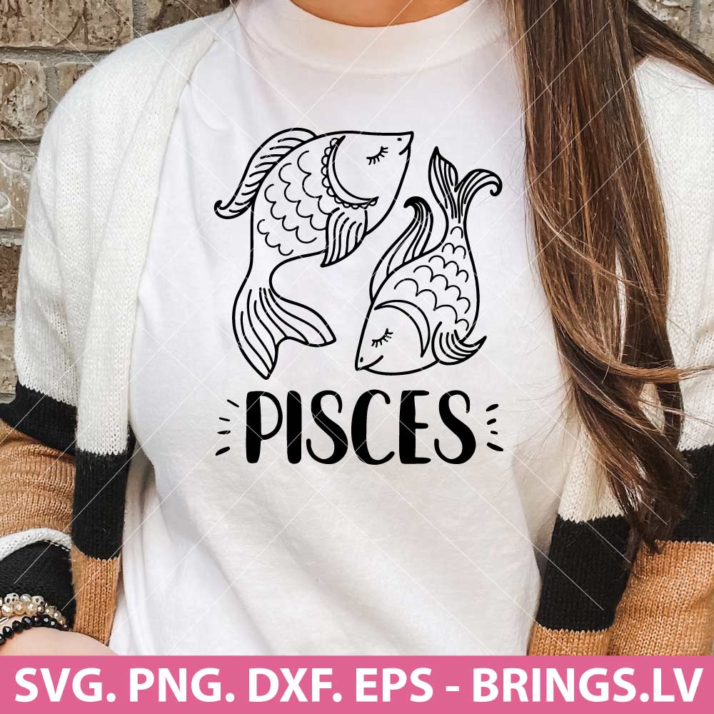 Pisces zodiac sign SVG