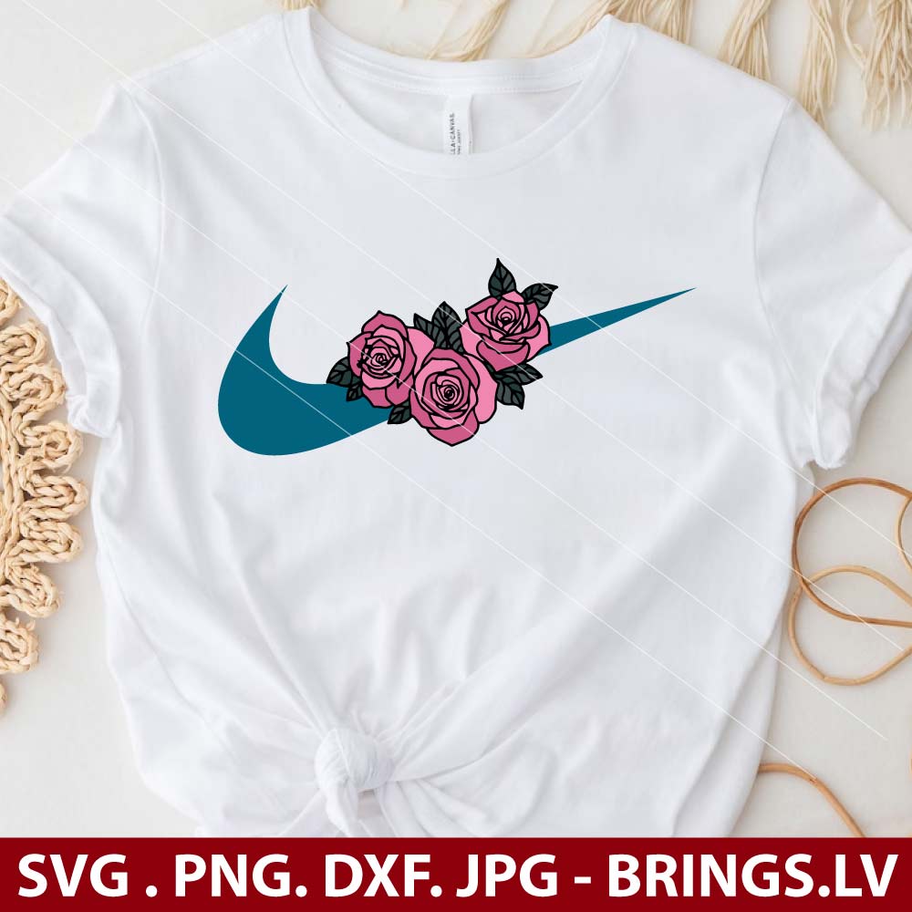 Nike With Flower SVG