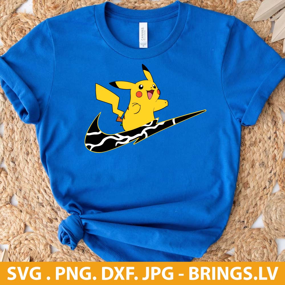 Pikachu Pokemon Nike Logo SVG | Pokemon SVG | Nike Pokemon SVG | PNG ...