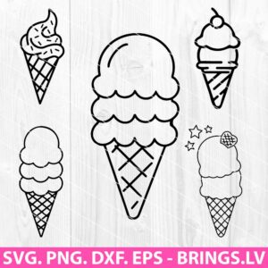 Premium Ice Cream Cone SVG