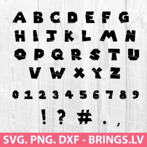 Premium Mario Bros Alphabet SVG