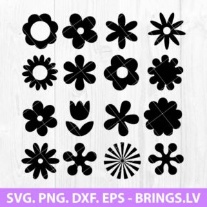 Retro Flower SVG