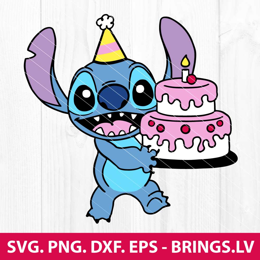 Stitch Birthday SVG
