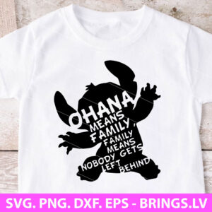 Ohana Means Family Stitch SVG